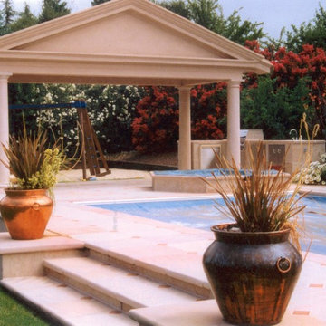 Mediterranean Pool Landscape.