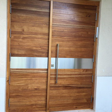 Mahogany Square Impact Doors