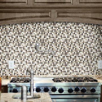 Anatolia Bliss Cappuccino Mosaic Backsplash