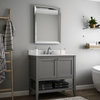 Vanguard Bathroom Vanity With Open Shelf Bottom, Dove Gray, 36"