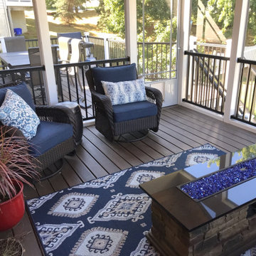 TimberTech Mocha deck and porch with Ashwood border in Germantown MD