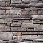 Mountain View Stone - Ready Stack, Mossy Creek, Sample - The ready stack stone panel system was designed for the do-it-yourself enthusiast, light weight and easy to install. Mountain View Stone ready stack mossy creek has straight lines with rugged stone texture. No experience or masonry skills are needed to install ready stack panels, and they install up to 4 times faster than your typical manufactured stone veneer. This stone is sure to add a unique beauty and elegance to your next project. Ready stack is a stone veneer panel product measuring 1.5" to 2.5" thick and therefore thinner than traditional stone siding for easier, lighter handling. All our manufactured stone veneer products are suitable for interior applications such as stone accent walls or stone fireplaces as well as exterior applications such as stone veneer siding. Mountain View Stone ready stack is available in boxes of 9 square foot flats, boxes of 6.5 lineal foot matching corners, and 150 square foot bulk crates. Samples are available on all of our brick veneer and stone veneer products.