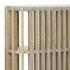 Wood Slat Display Console With Concrete Top by Pulaski Furniture