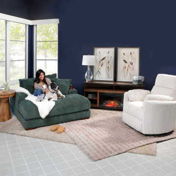A Pop of Green: The Contemporary Haven Oversized Chaise Lounge