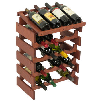 Wooden Mallet Dakota 5 Tier 20 Bottle Display Wine Rack in Mahogany