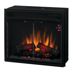 ClassicFlame - ClassicFlame 23-Inch Electric Fireplace with Working Doors 23EF025GRA - Indoor Fireplaces