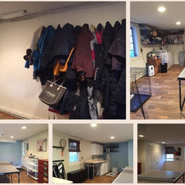 Mudroom renovation from existing garage