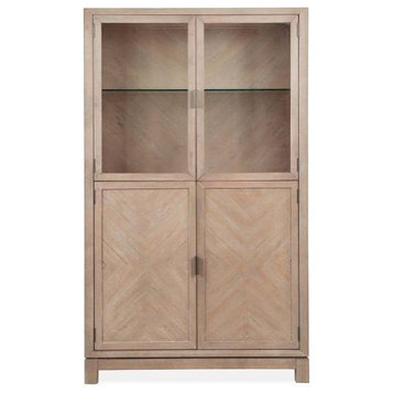 Magnussen Ainsley Display Cabinet in Cerused Khaki