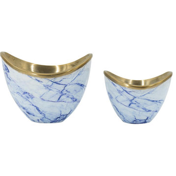 Oval Decorative Bowl, Blue