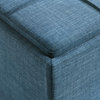 Rockford Storage Ottoman, Blue Fabric