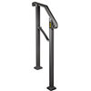 Handrails for Outdoor Steps Wrought Iron Stair Railing Black Handrails, For 2-3 Steps