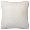 Loloi Decorative Throw Pillow Cover Only, White, 22"x22"