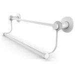 Allied Brass - Mercury 30" Double Towel Bar with Twist Accents, Matte White - Add a stylish touch to your bathroom decor with this finely crafted double towel bar. This elegant bathroom accessory is created from the finest solid brass materials. High quality lifetime designer finishes are hand polished to perfection.