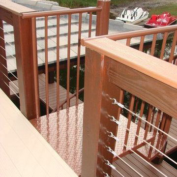 New Two Story Dock With Hip Roof Over a Boat Slip, Maitland FL.