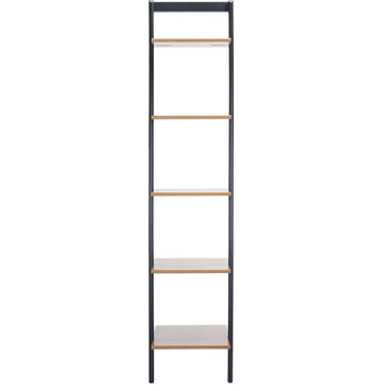 Allaire Leaning Etagere - Natural, Charcoal