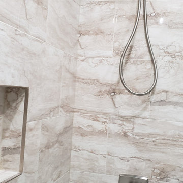 Bathroom reno as a part of the entire apartment renovation.Before/after picture