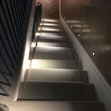 Wool Herringbone stair runner carpet in