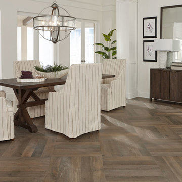 Modern, White Dining - Lexington Everette, Oak, Engineered Hardwood