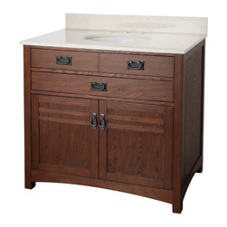 Foremost 36'' Cornell Collection Bathroom Vanity W/Engineered Stone Top CRCVT372 - Bath Products
