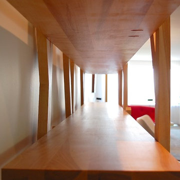 Library made in solid cherry designed and realized by MATPEL