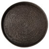Artifacts Rattan™ Round Serving / Ottoman Tray, Tudor Black, Extra Large