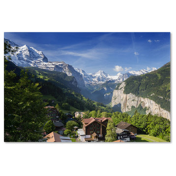 'A New Day in the Swiss Alps' Canvas Art by Philippe Sainte-Laudy