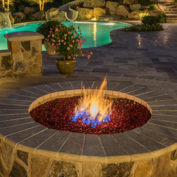 Custom Natural Swimming Pool- Boulders & Waterfalls