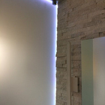 Multi-color LED around a Glass Watercloset