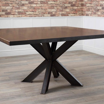 Shiloh Industrial Steel X Pedestal Tables