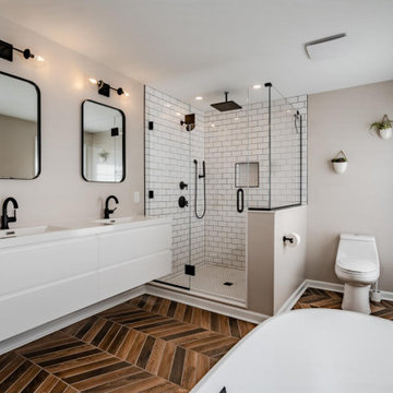 West Chester Herringbone/Chevron Master Bathroom