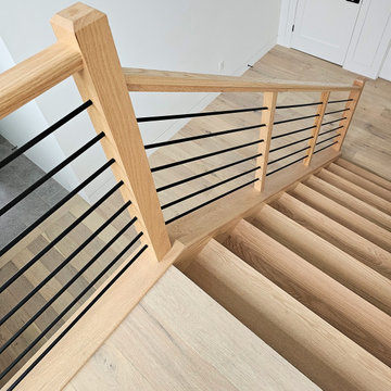 Project #108 | Red Oak Staircase in Light-Filled Space