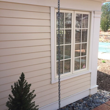 The Roofer's copper Downspouts