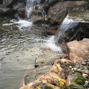 The sound of these falls fills the patio space with delight!