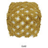 GDF Studio Lamur Handcrafted Boho Fabric Pouf, Gold