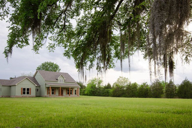 Example of a farmhouse exterior home design in Other
