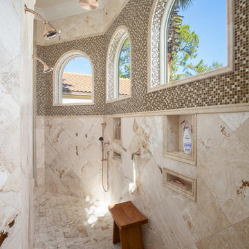 Double open shower