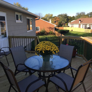 Wood Deck with Belgard Paver Patio Design in Lake Zurich, IL