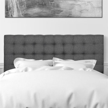 CorLiving Valencia Gray Fabric Upholstered Headboard - Queen