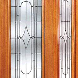 Art Deco Beveled Glass Exterior Door and One Sidelite - Front Doors
