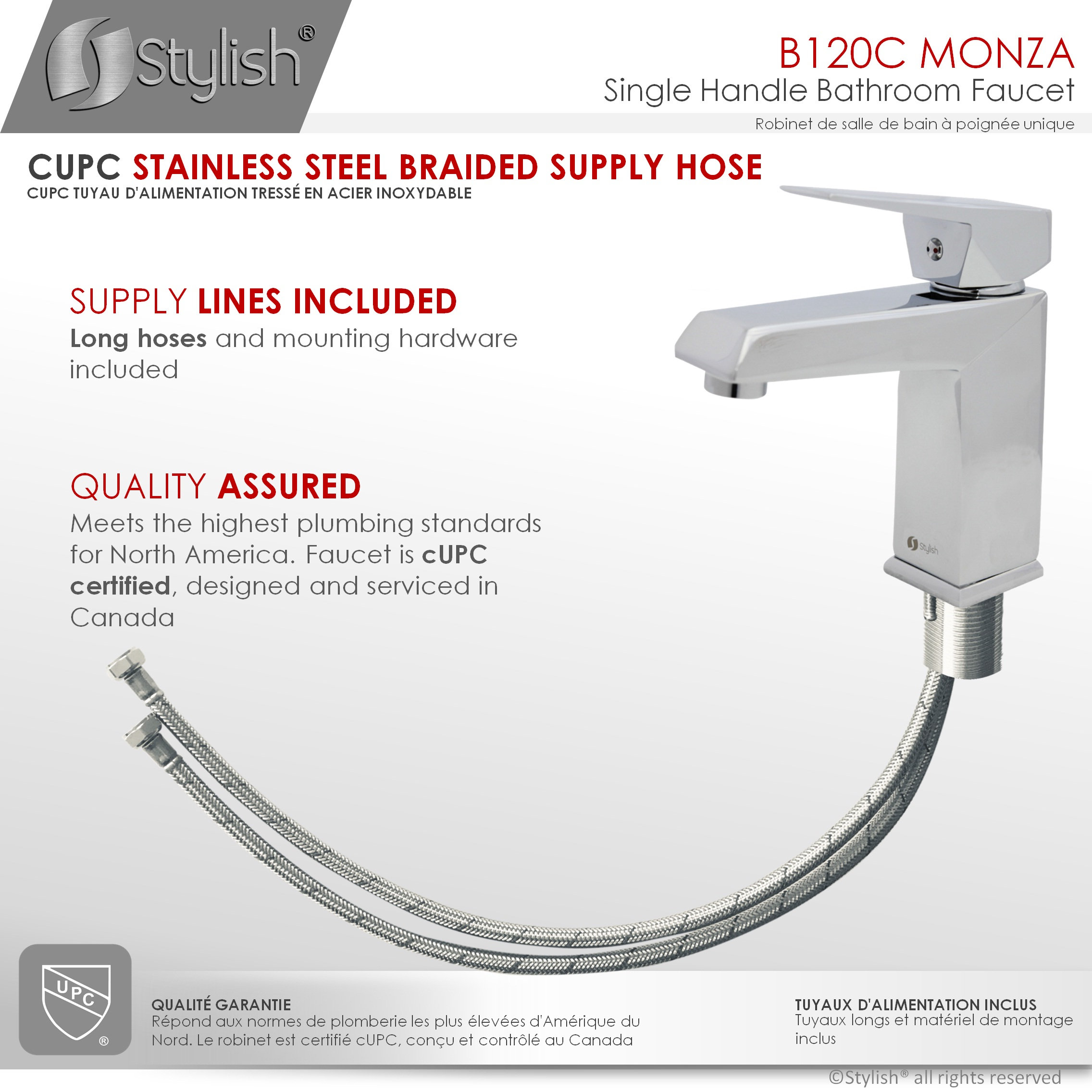 STYLISH Single Hole Bathroom Faucet