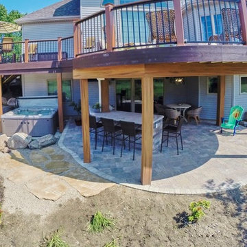 This Churubusco, IN, outdoor living combination is a dream come true!