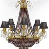 Chandelier With Multi Color Crystal and Shades