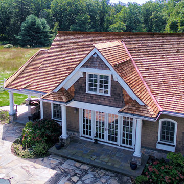 Bernardsville, NJ, Cedar Roof Installation on Residence and Pool House
