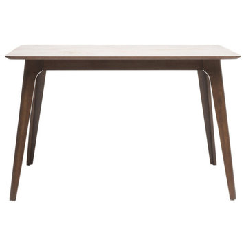 GDF Studio Elsinore Finished Wood Dining Table, Natural Walnut