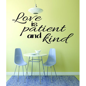 Decal, Love Is Patient And Kind Inspirational Life, 20x30"