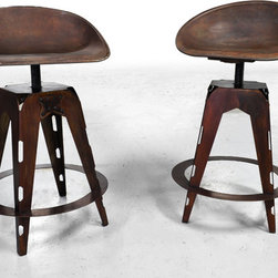 Sheet Metal Tractor Stools - Bar Stools And Counter Stools