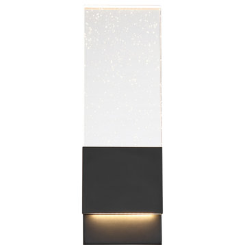 Ellusion 1 Light Wall Sconce, Matte Black