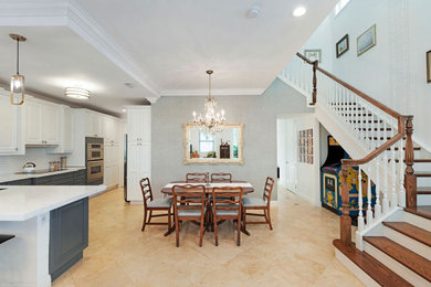 Inspiration for a coastal dining room remodel in Miami