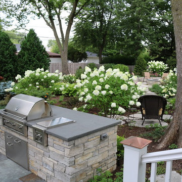Built-In Grill Topped in Bluestone