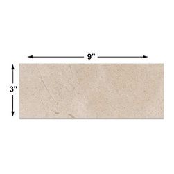 Crema Marfil Honed 3x9" Subway Floor and Wall Marble Tile - Tile